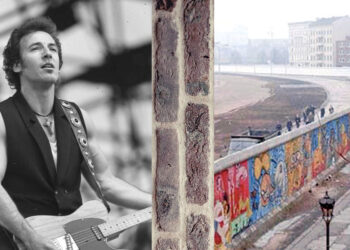 Bruce Springsteen en concierto durante el régimen de la DDR en el este de Berlín 1988.